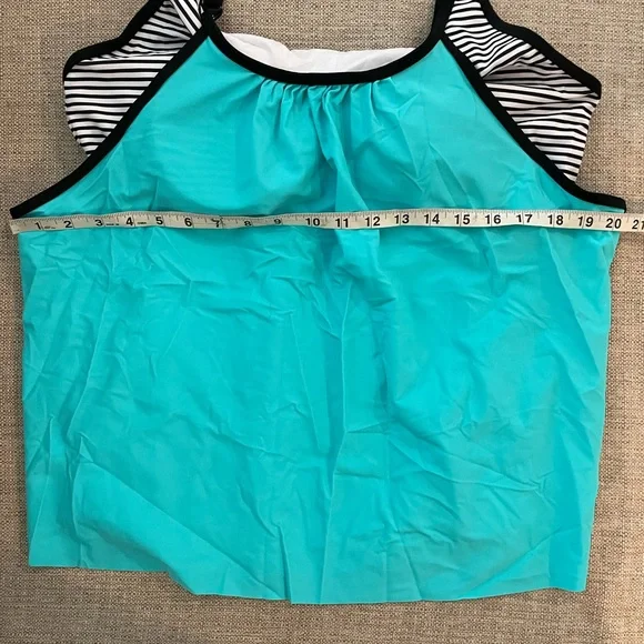 ZAFUL Plus Size Two Piece Tankini Swimsuit Women’s Size XXL High Waisted Bottoms - Picture 8 of 12